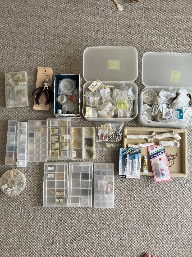 アクセサリー制作ツールと材料セットまとめ売り