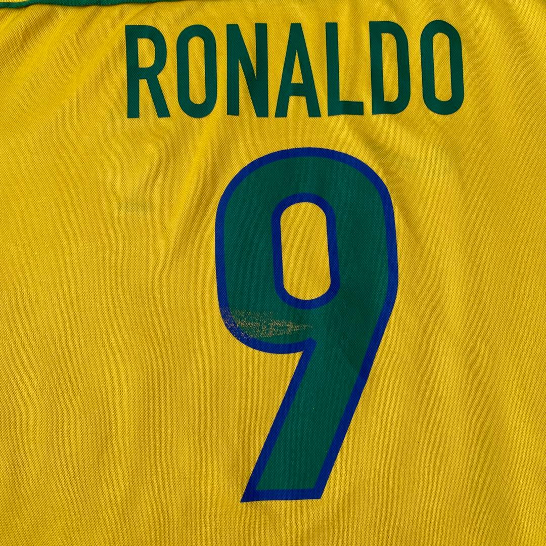 【ナイキ】　ブラジル代表　ロナウド　98フランスW杯　当時物　イギリス製　XL