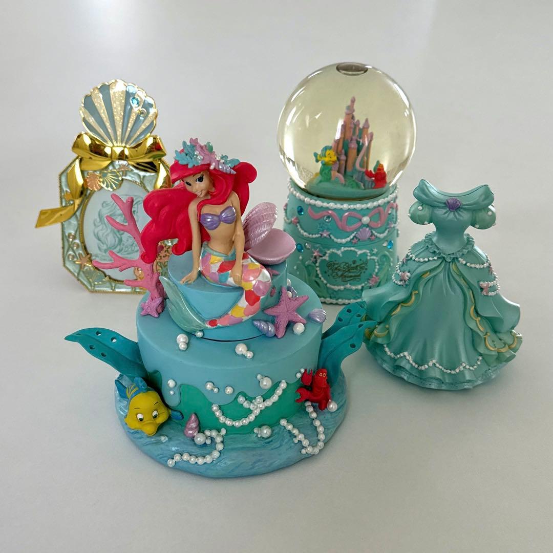 アリエルグッズ４点セット　アクセサリートレー　スノードーム　リトルマーメイド