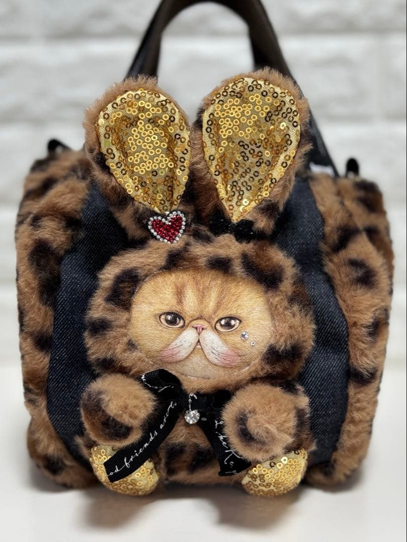 ゆ*ら様 コヤンイサムチョン　ハンドメイド　ファーミニバッグ　ヒョウ柄　うさちゃ