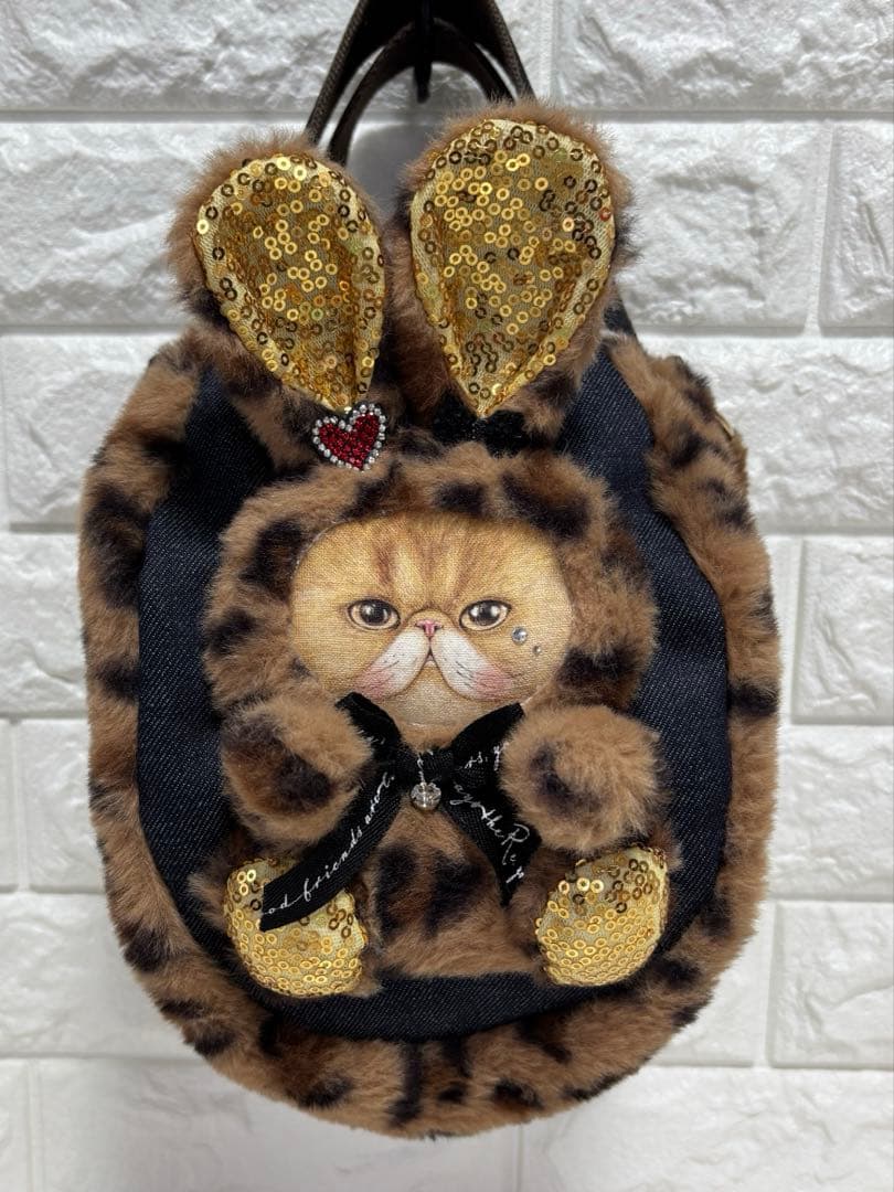 ゆ*ら様 コヤンイサムチョン　ハンドメイド　ファーミニバッグ　ヒョウ柄　うさちゃ