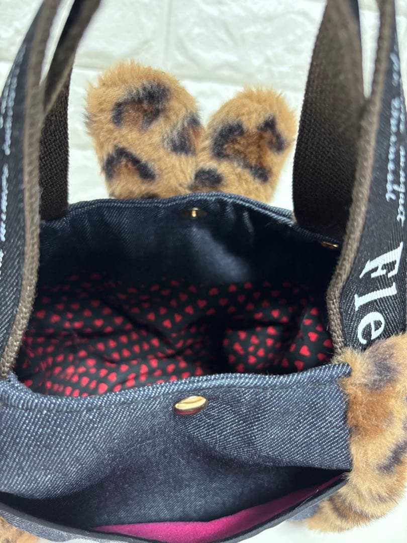 ゆ*ら様 コヤンイサムチョン　ハンドメイド　ファーミニバッグ　ヒョウ柄　うさちゃ