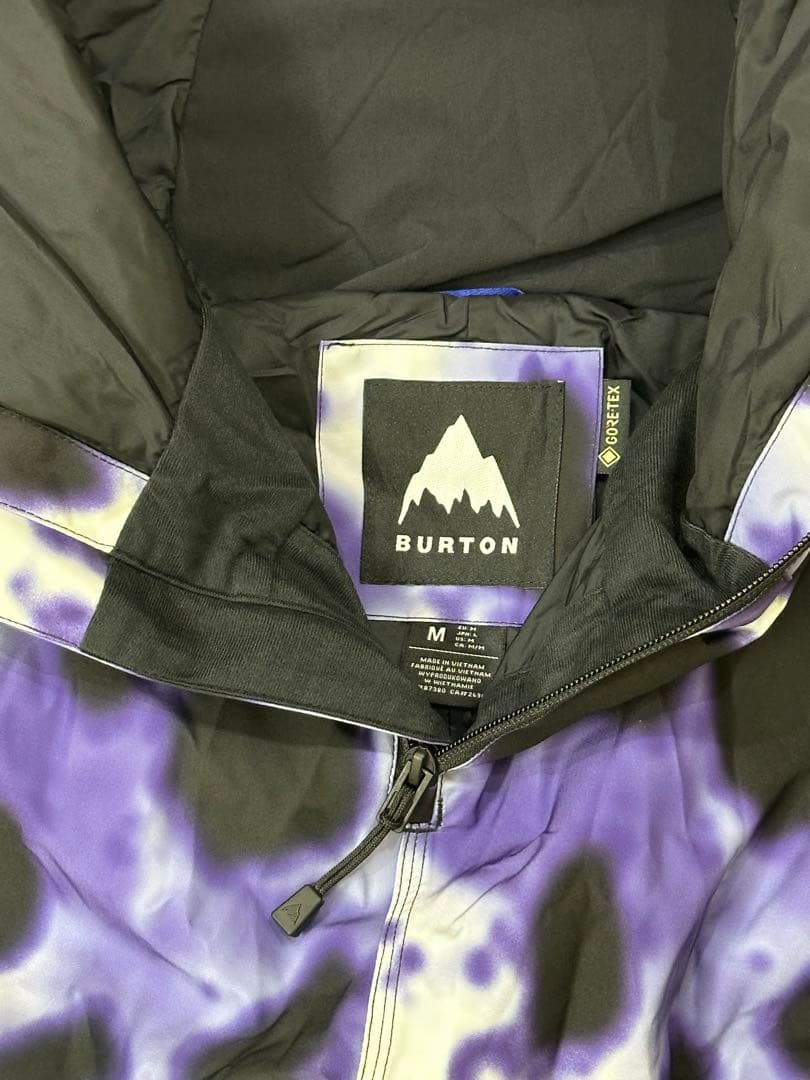 BURTON Gore Tex 紫と白 タイダイ オーバーオール
