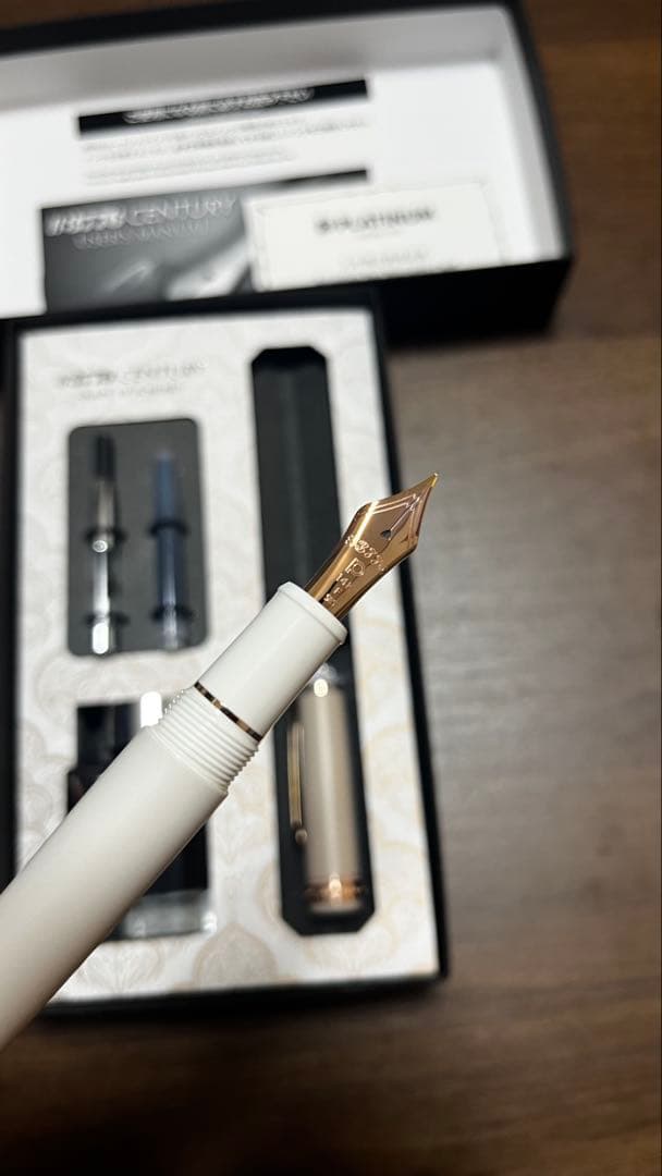 プラチナ万年筆 センチュリー F シェイプ・オブ・ハート チャイラテ 激レア