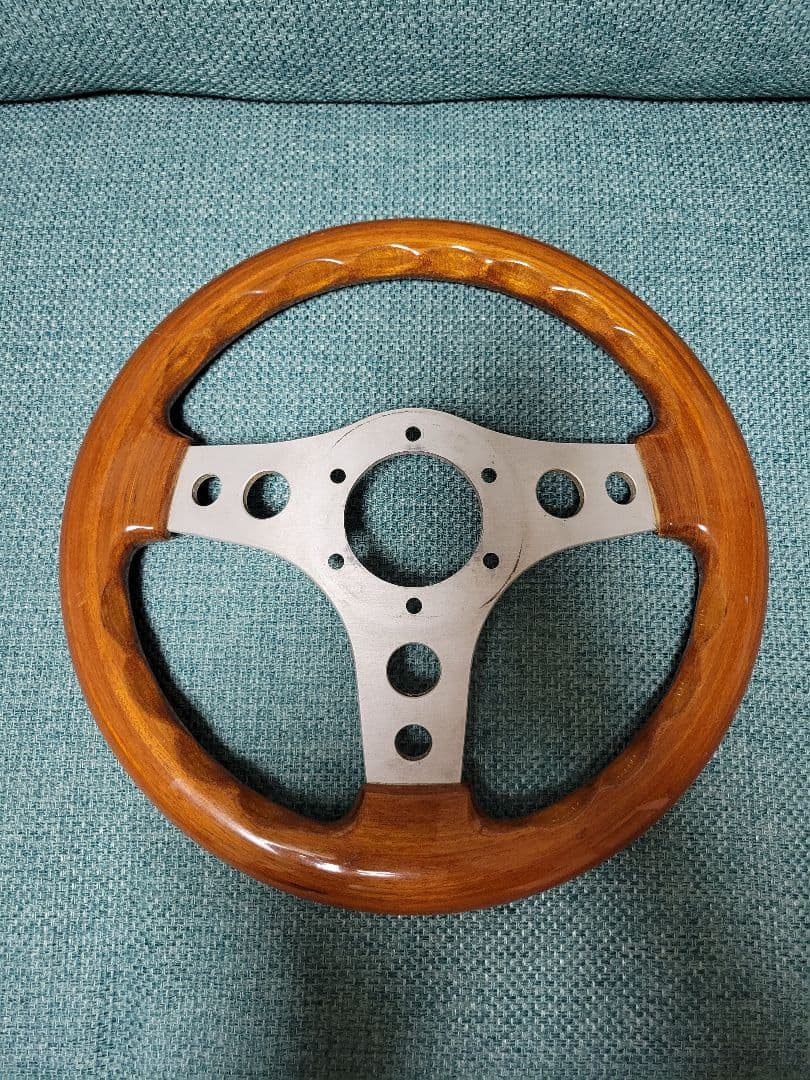オバ 30パイ 丸穴 ウッド ステアリング ハンドル