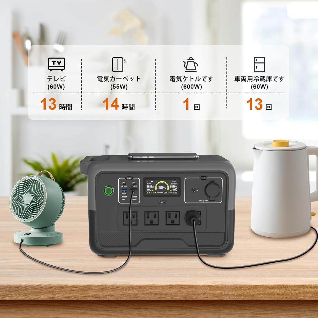 OMNIBATTポータブル電源 SD800、大容量768Wh LiFePO4