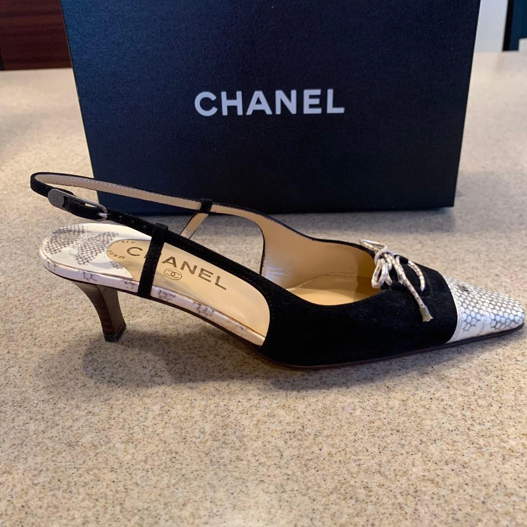 24kcat　CHANELスリングバック　ココマーク入り