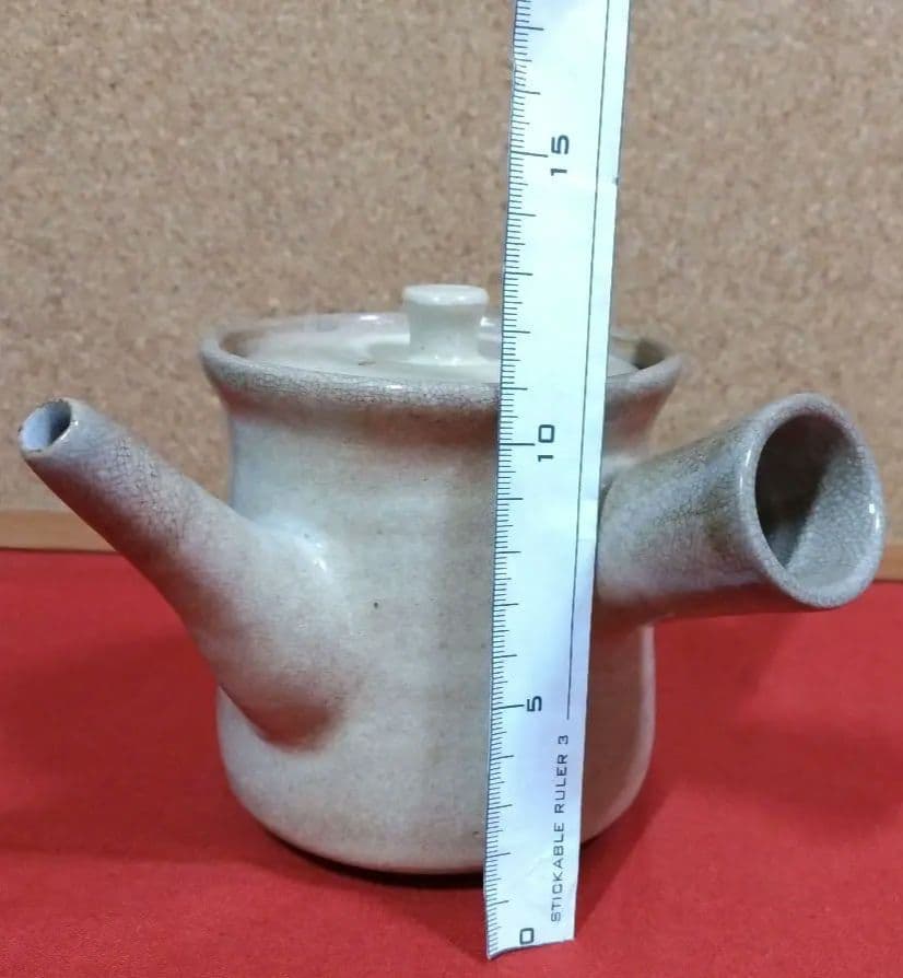 萩焼の大きな横手急須 田原陶兵衛 箱無 昭和初期 煎茶道具 宝瓶