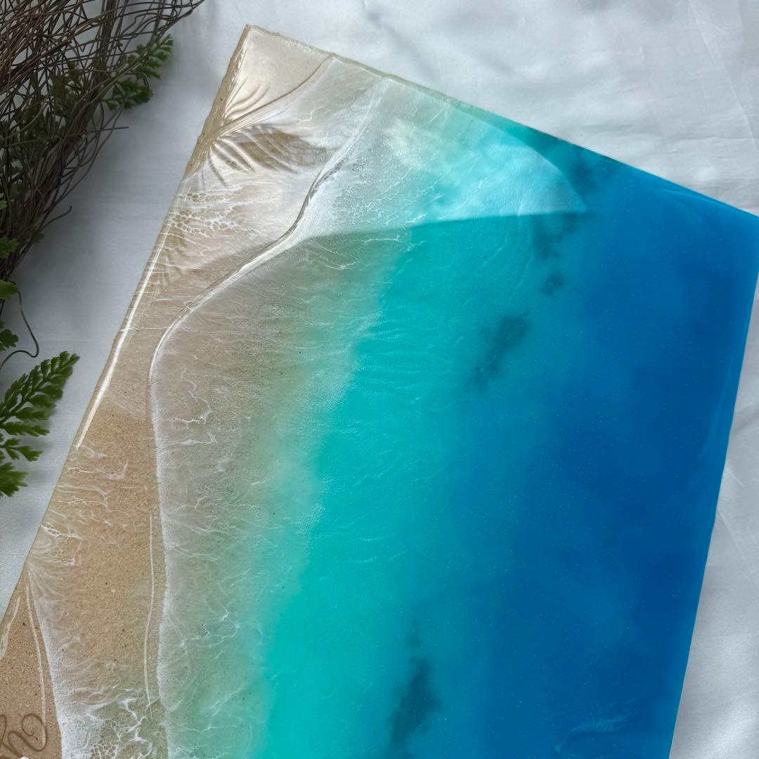 レジンアート　珊瑚礁の海　オーシャンアート　インテリアパネル