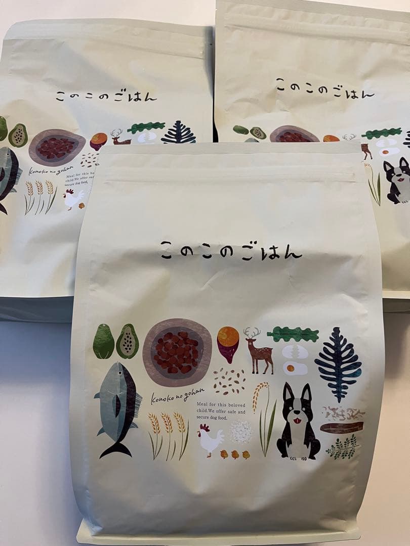 【このこのごはん 】1キロ✖️3個　小型犬用ドッグフード