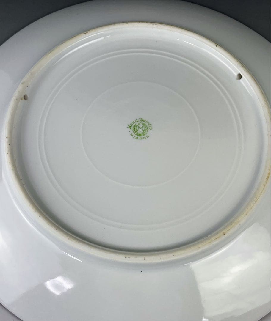 【希少】オールドノリタケ 約２５．５㎝ 手描き 猟犬図 プレート 皿