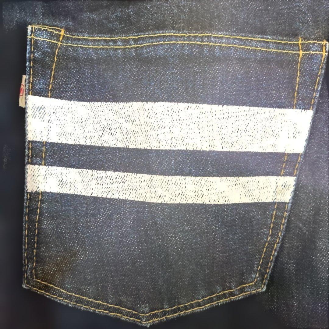 No.5　桃太郎ジーンズ　W42　ダークブルー ストレートデニム