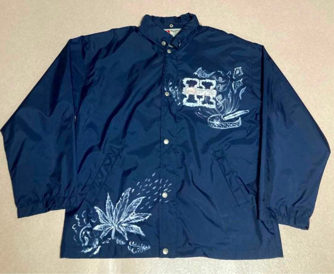 90s Hanes ヘインズ USA製 オリジナル ペイント コーチジャケット