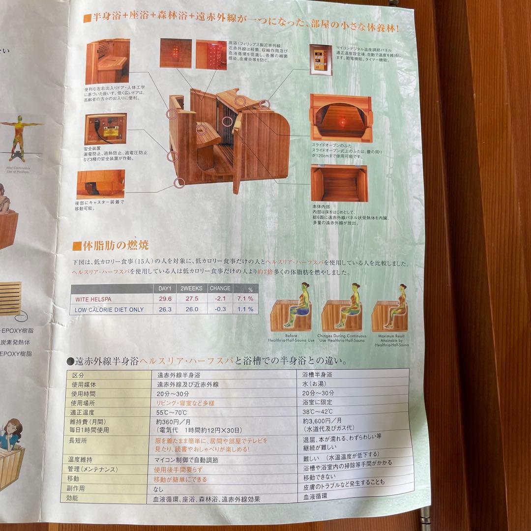 ヘルスリア Healthria ハーフスパ HM-S-1 遠赤外線半身浴