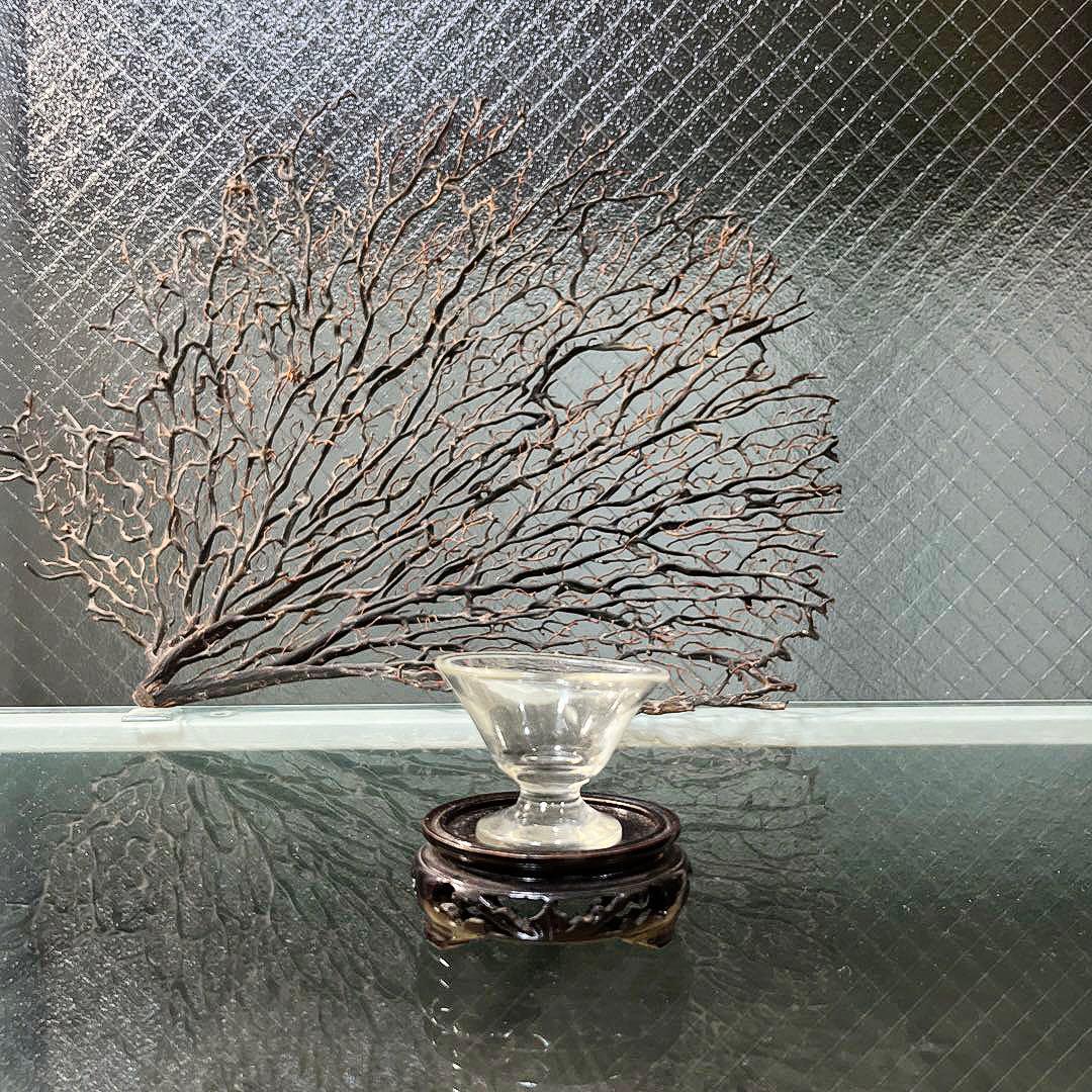 骨董　時代ガラス　手吹き　びいどろ　ゆらゆら　飴色ガラス　盃　酒器　ウランガラス