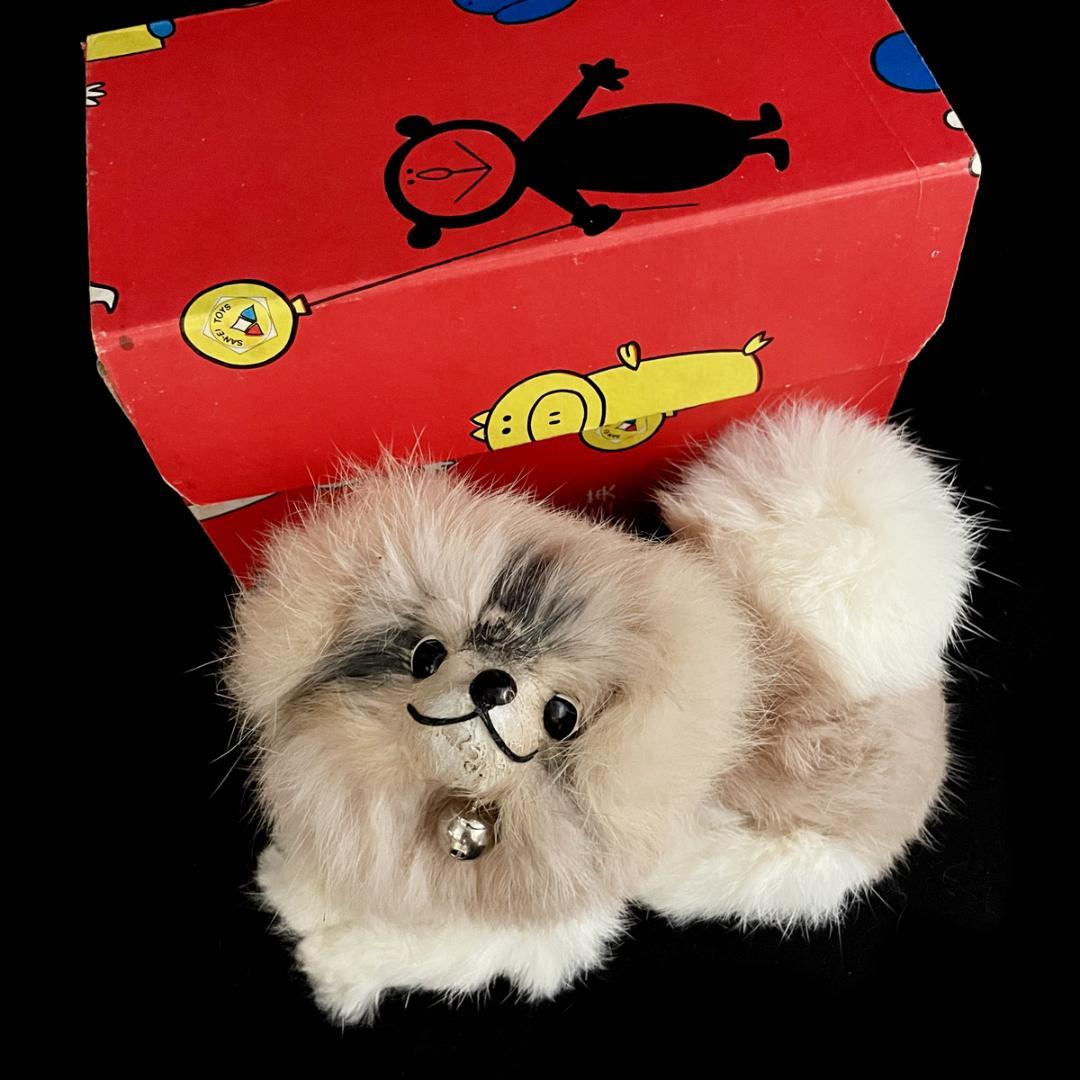 超レア！1960～1970年代？ おもちゃの三英 コリー リアルファーぬいぐるみ