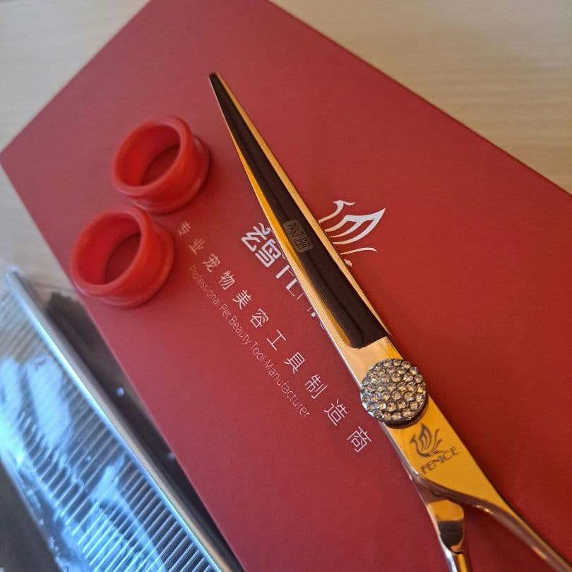 新品★フェニーチェ ★カーブシザー ギザ刄★6.5 in トリミングシザー