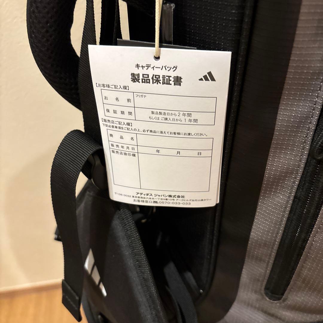 アディダス キャディバッグ 軽量スタンドバッグ 新品未使用　チャコール/ブラック