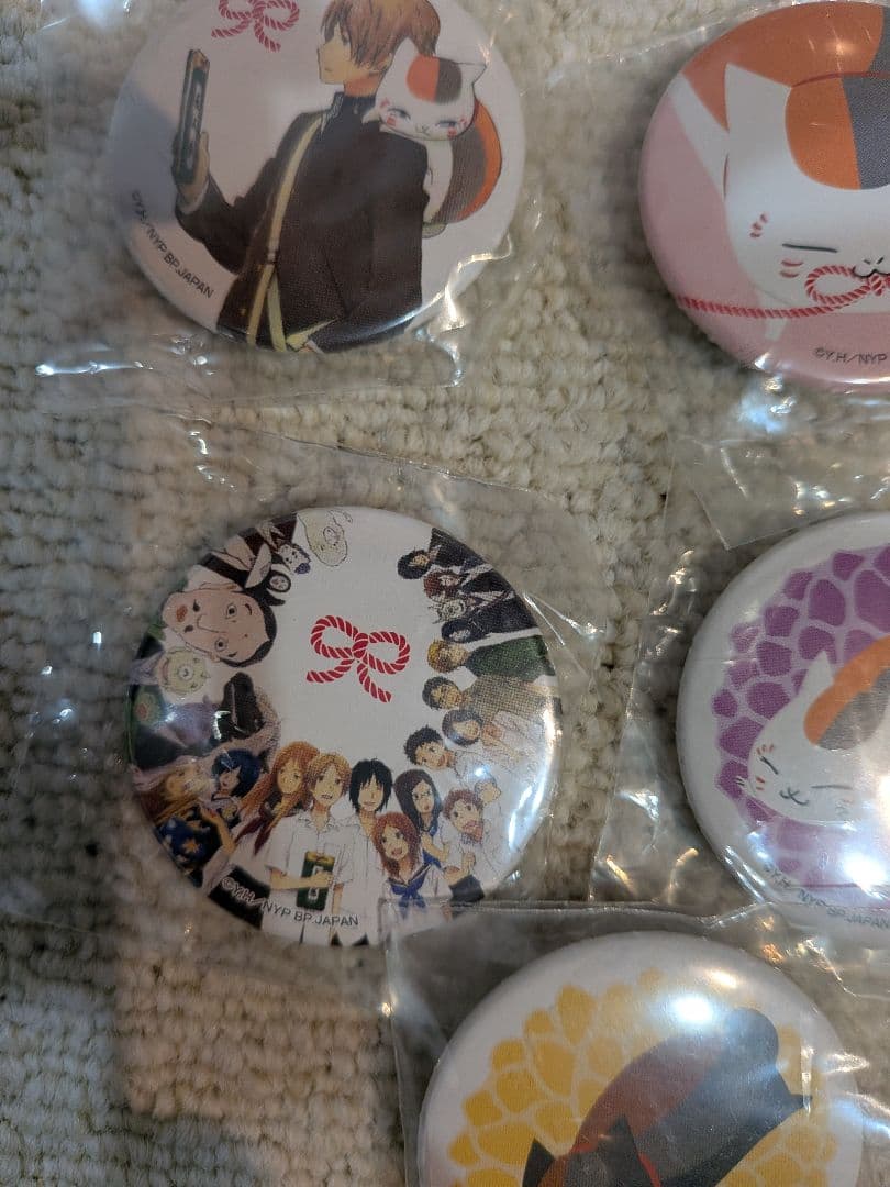 夏目友人帳　一番くじキャラバン　おみくじ会場限定缶バッジ　夏目貴志　全員集合