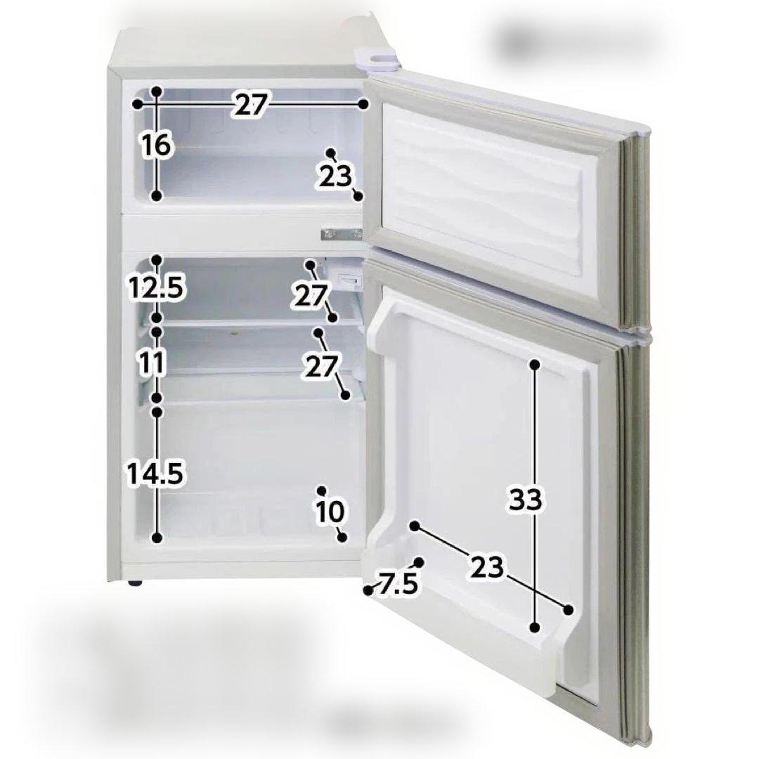 中古美品 冷蔵庫 一人暮らし冷凍冷蔵庫 60L　ブラック