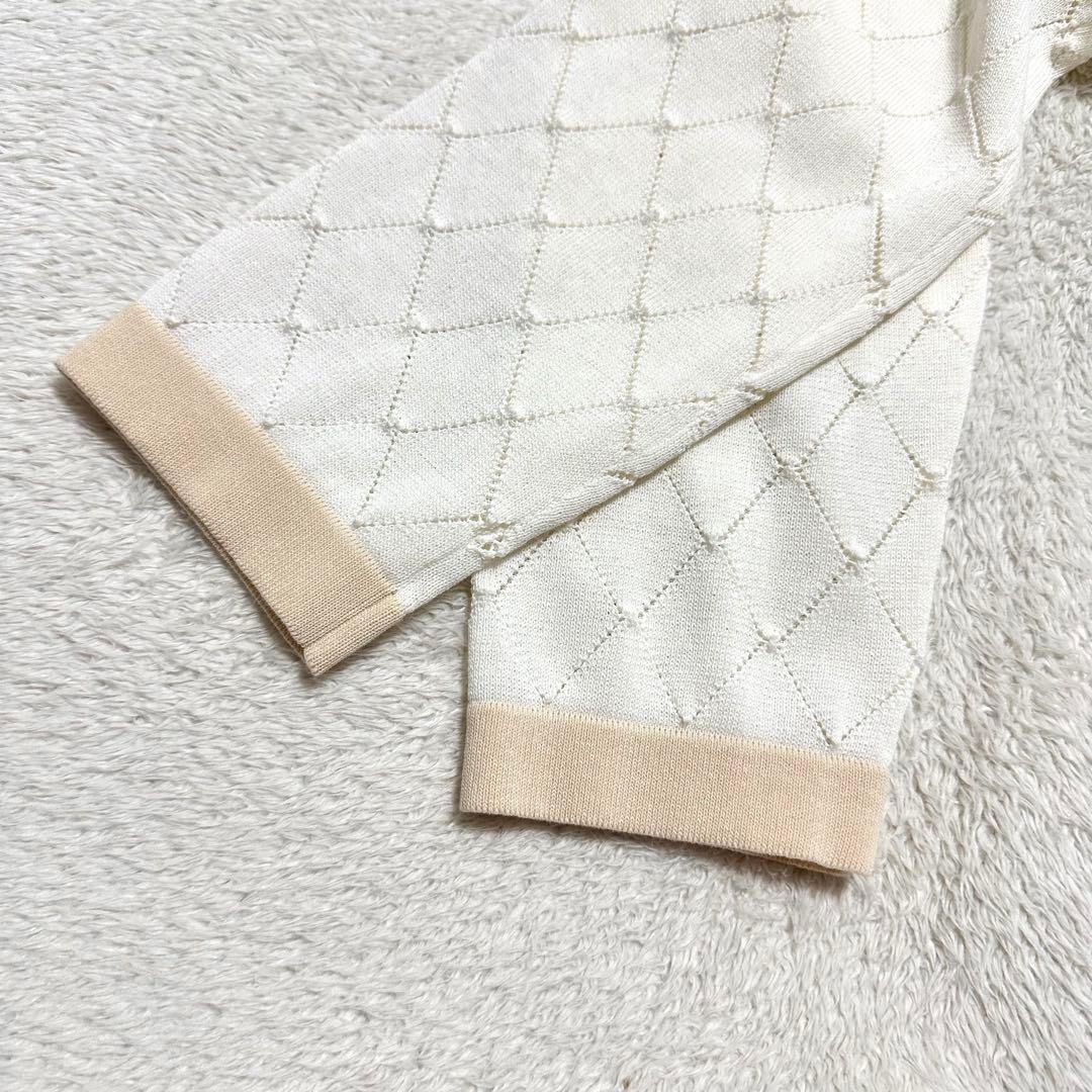 新品未使用 ANAYI 24SS プレイドパターンバイカラーカーディガン 38