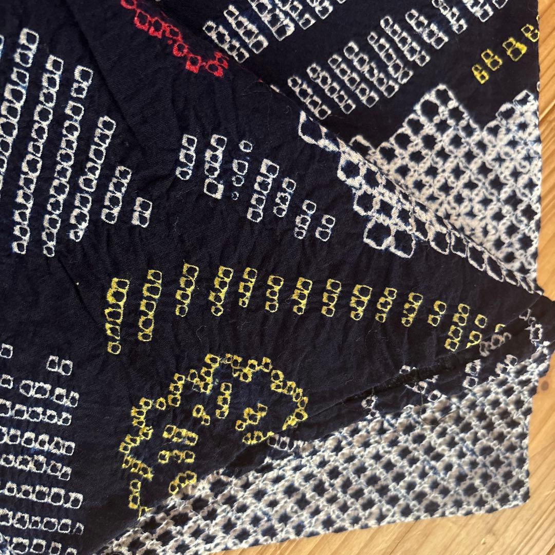 【SALE】有松鳴海絞り浴衣 美品 身丈159 手縫い 藍染 絞り 浴衣