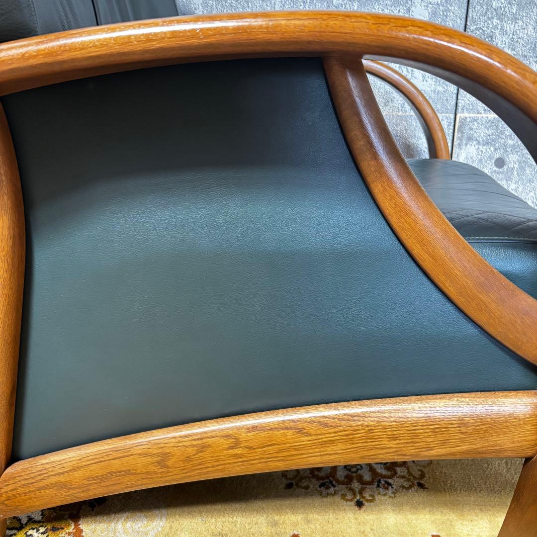 ꧁カリモク家具 karimoku꧂1人掛けアームソファ レザー 革 チェア