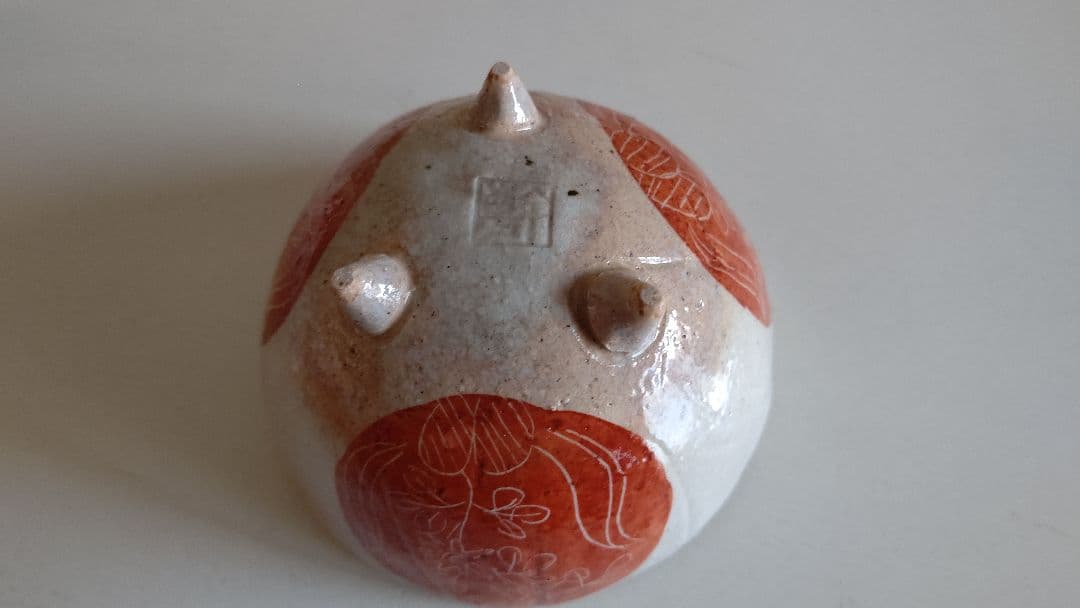 京焼 清水焼 栄泉作 紅丸草子湯呑み 小鉢 5客 三つ足