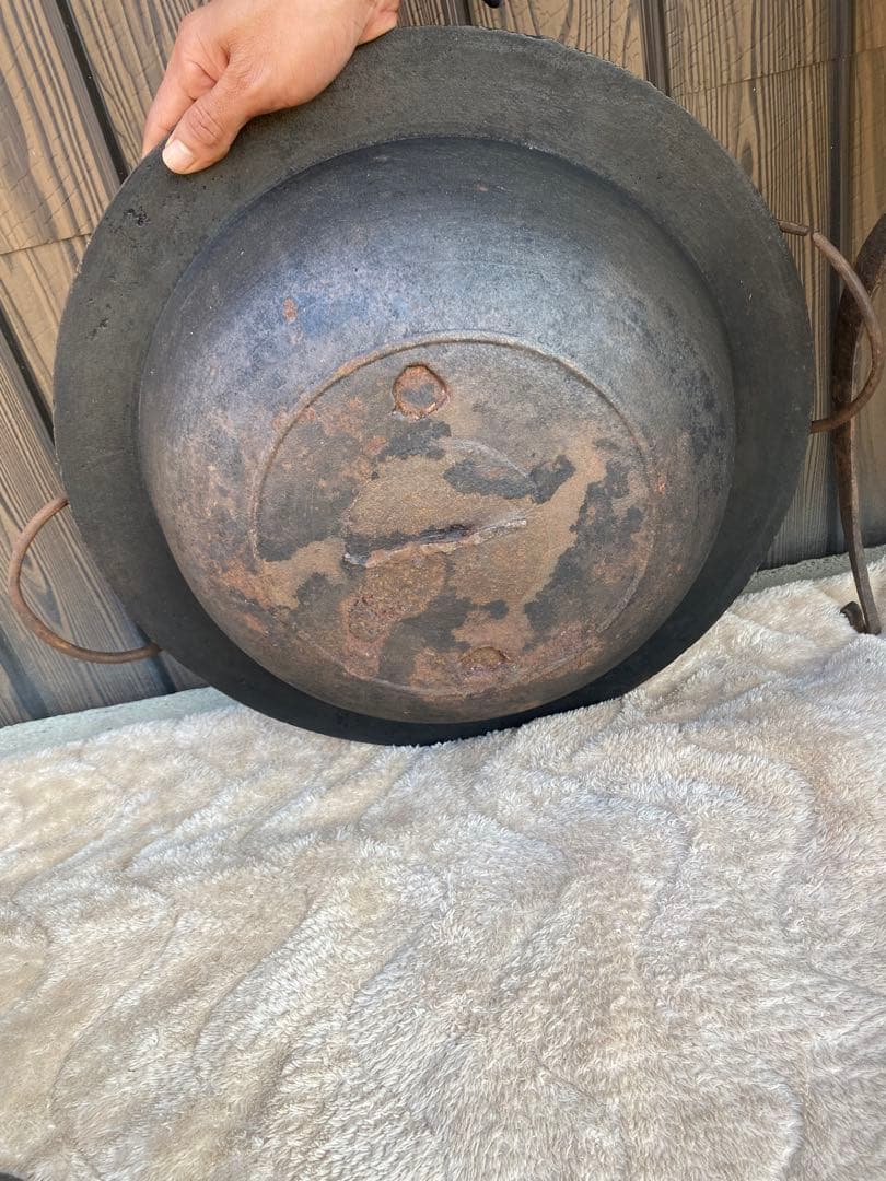 特大　茶釜　囲炉裏　鉄瓶　大型　南部鉄器　骨董