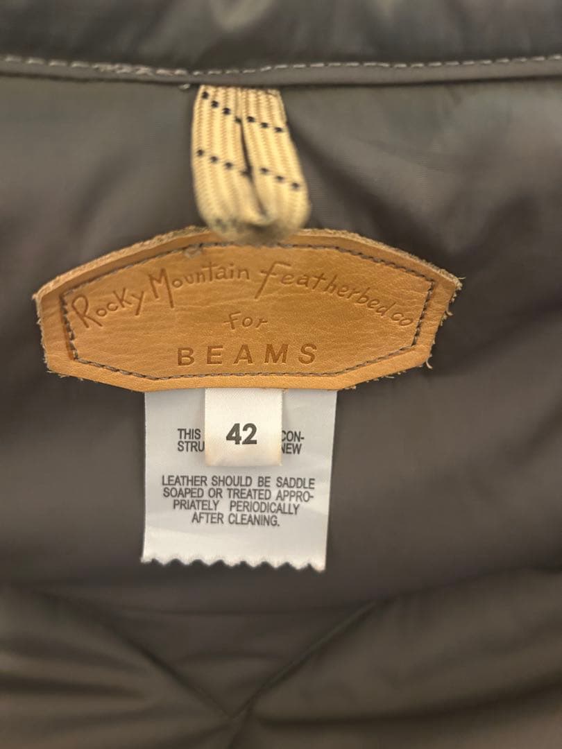 ロッキーマウンテンフェザー× BEAMS / 別注 ダウンベスト
