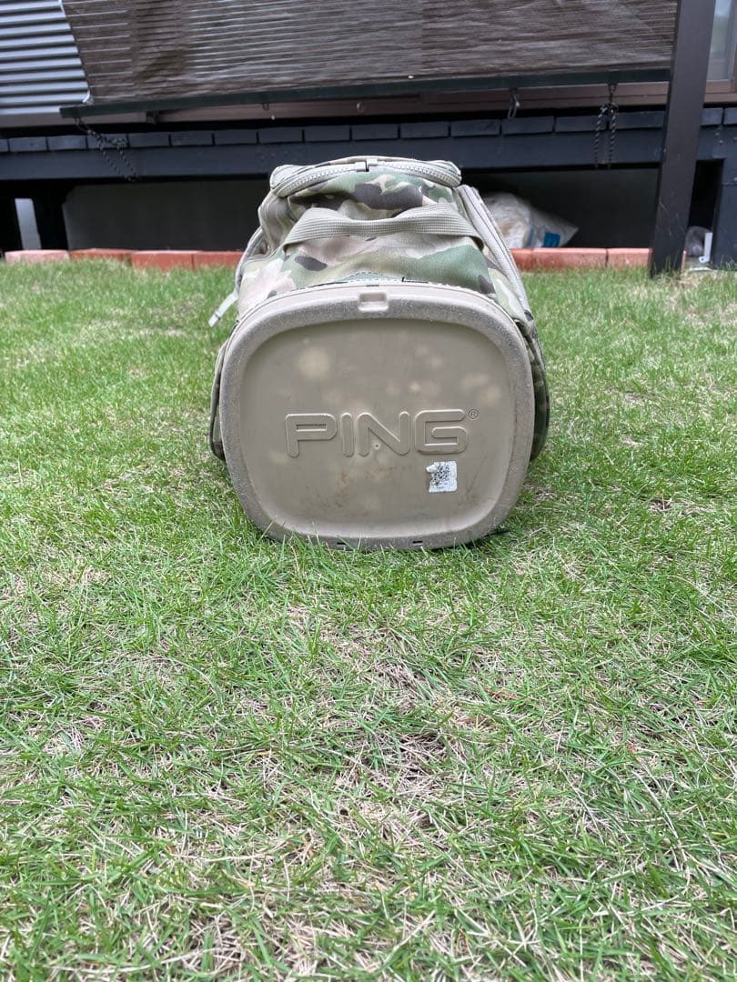 PING 迷彩キャディバッグ スタンド付き