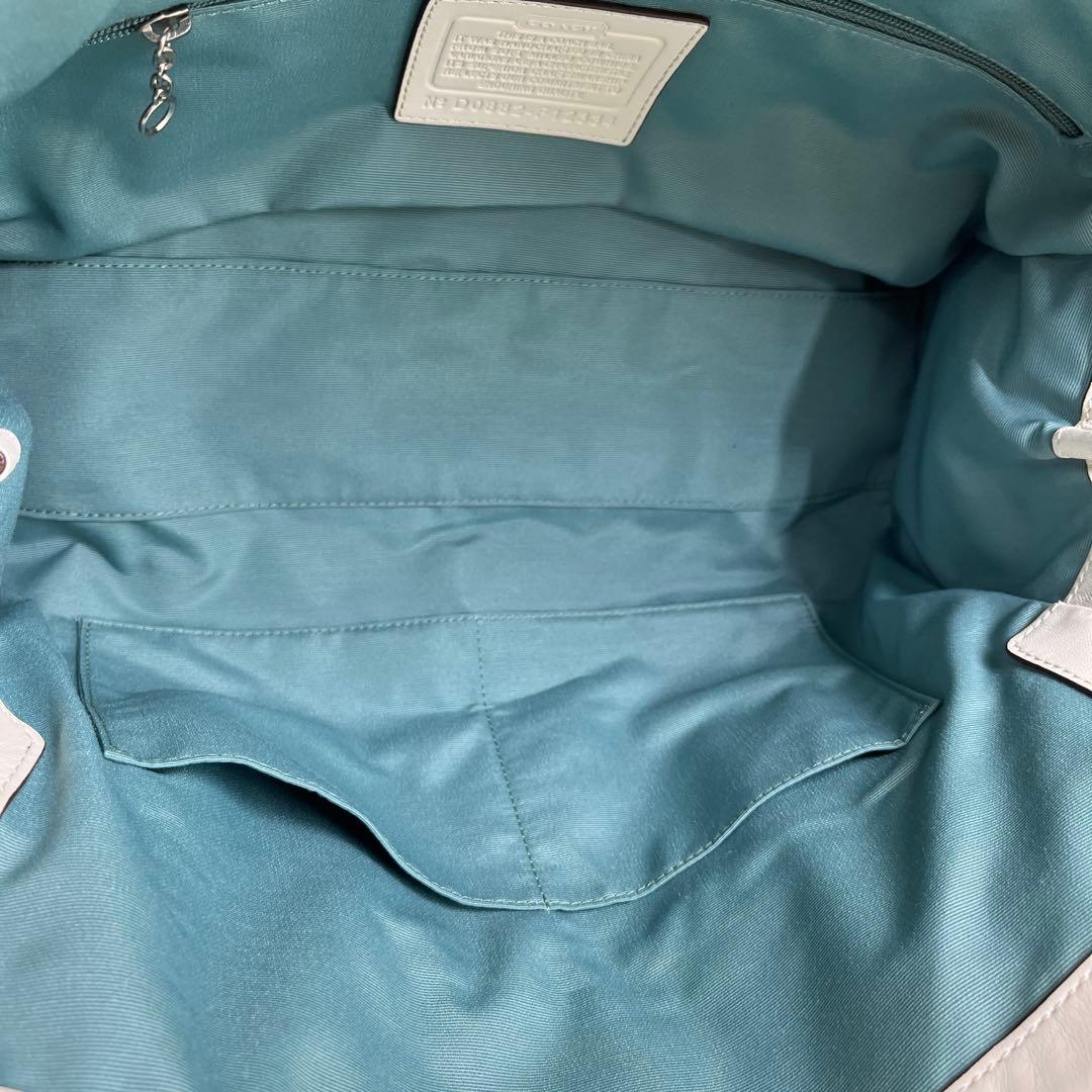 ＣＯＡＣＨ コーチ レザー　ハンドバッグ　D0882-F12334 ホワイト系