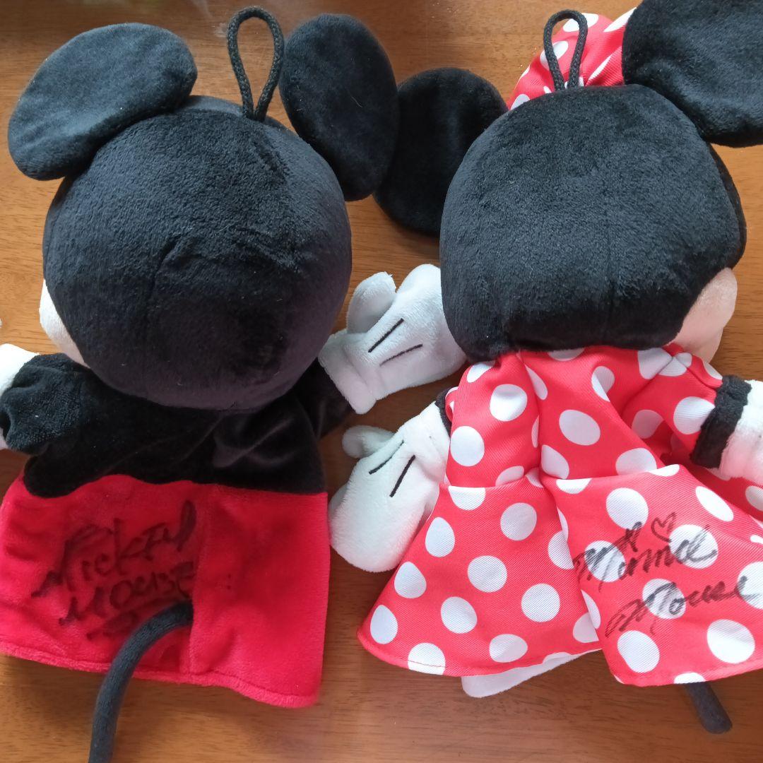 直筆サイン入り！ミッキー＆ミニー ぬいぐるみ セット　ディズニーDisney