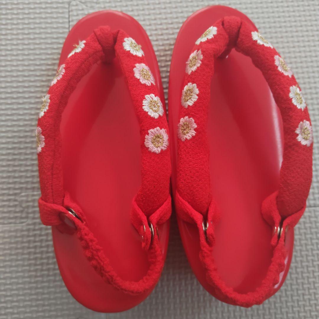 七五三セット　 3歳　女の子　着物　花柄　紅白