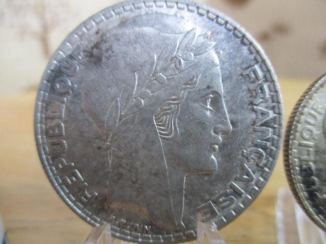 1934 1937　フランス　10フラン　20フラン　銀貨