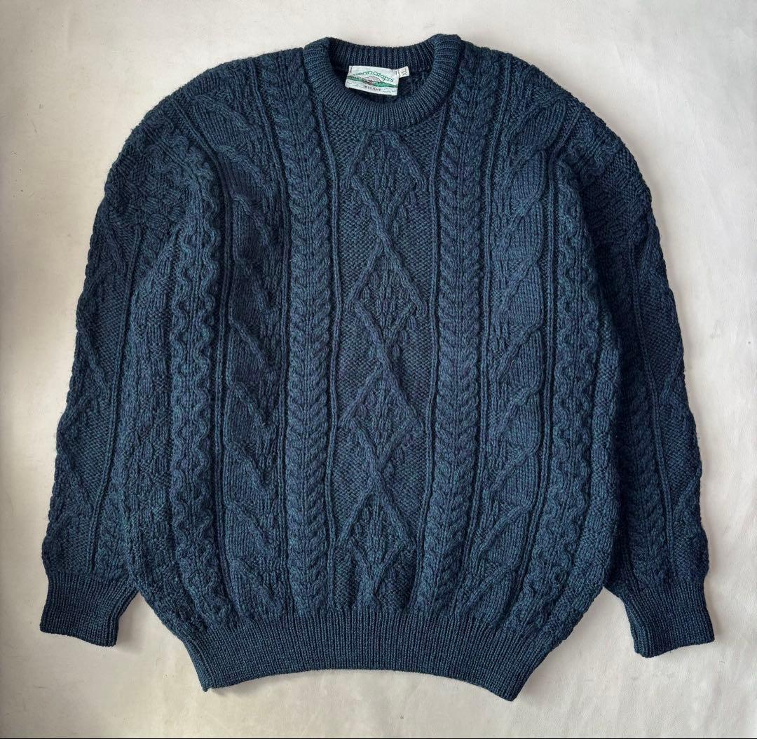 アイルランド製 Aran Crafts フィッシャーマン セーター XLアラン