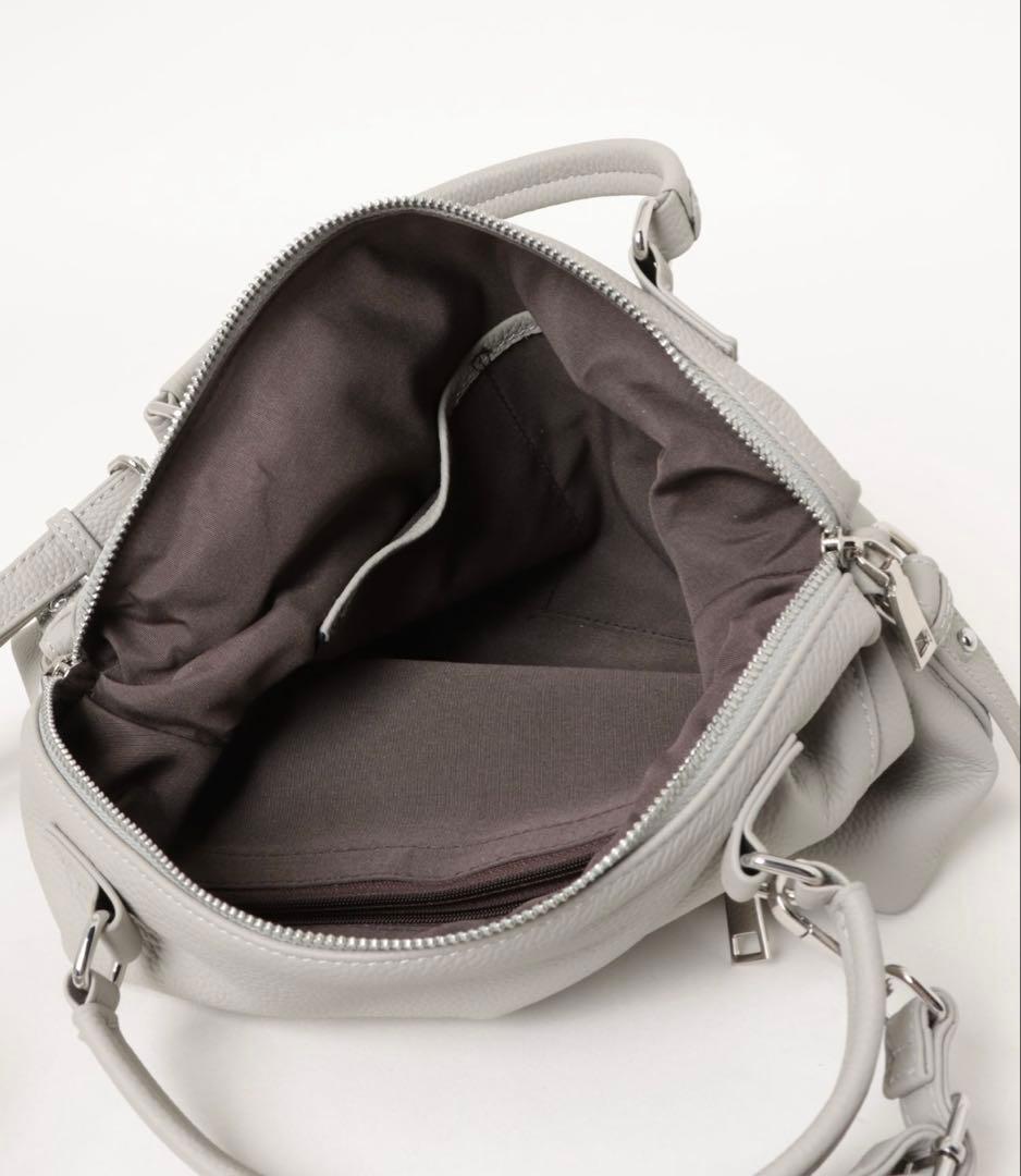 ⭐️ヴィータフェリーチェ新品タグ付本革牛革2wayハンドバッグライトグレー人気完売