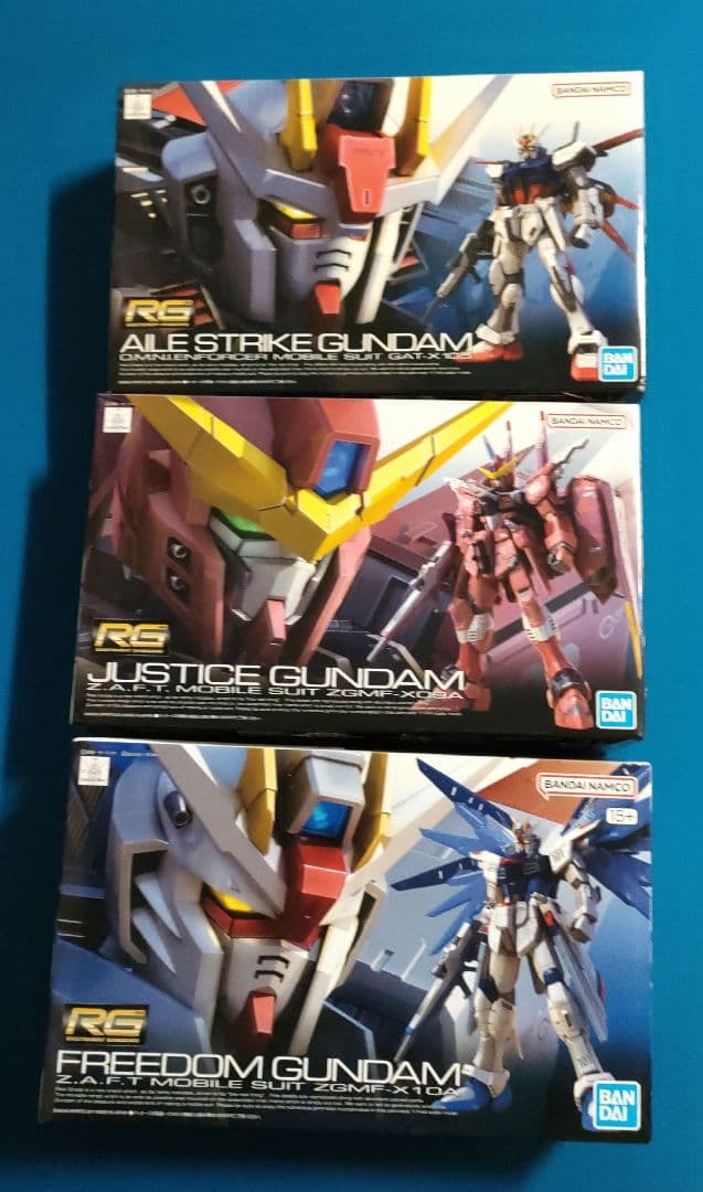 か*ト様 RG ガンプラ 3体セット ストライク・ジャスティス・フリーダム