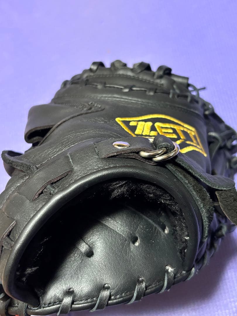 【美品】[ZETT]ゼット軟式捕手用キャッチャーミット　ライテックス　ブラック