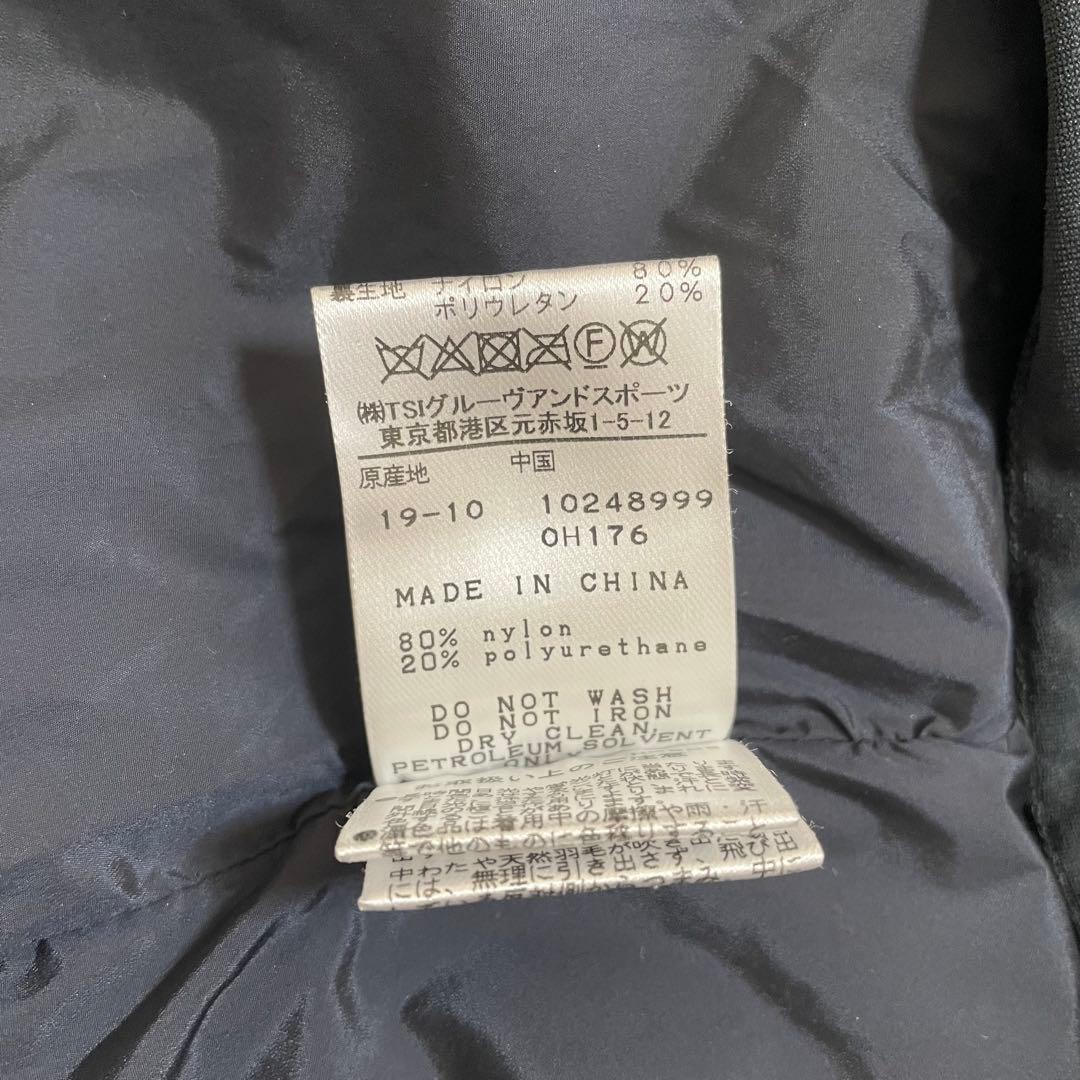 極美品 パーリーゲイツ ダウンジャケット 2way ロゴ総柄 0サイズ ネイビー