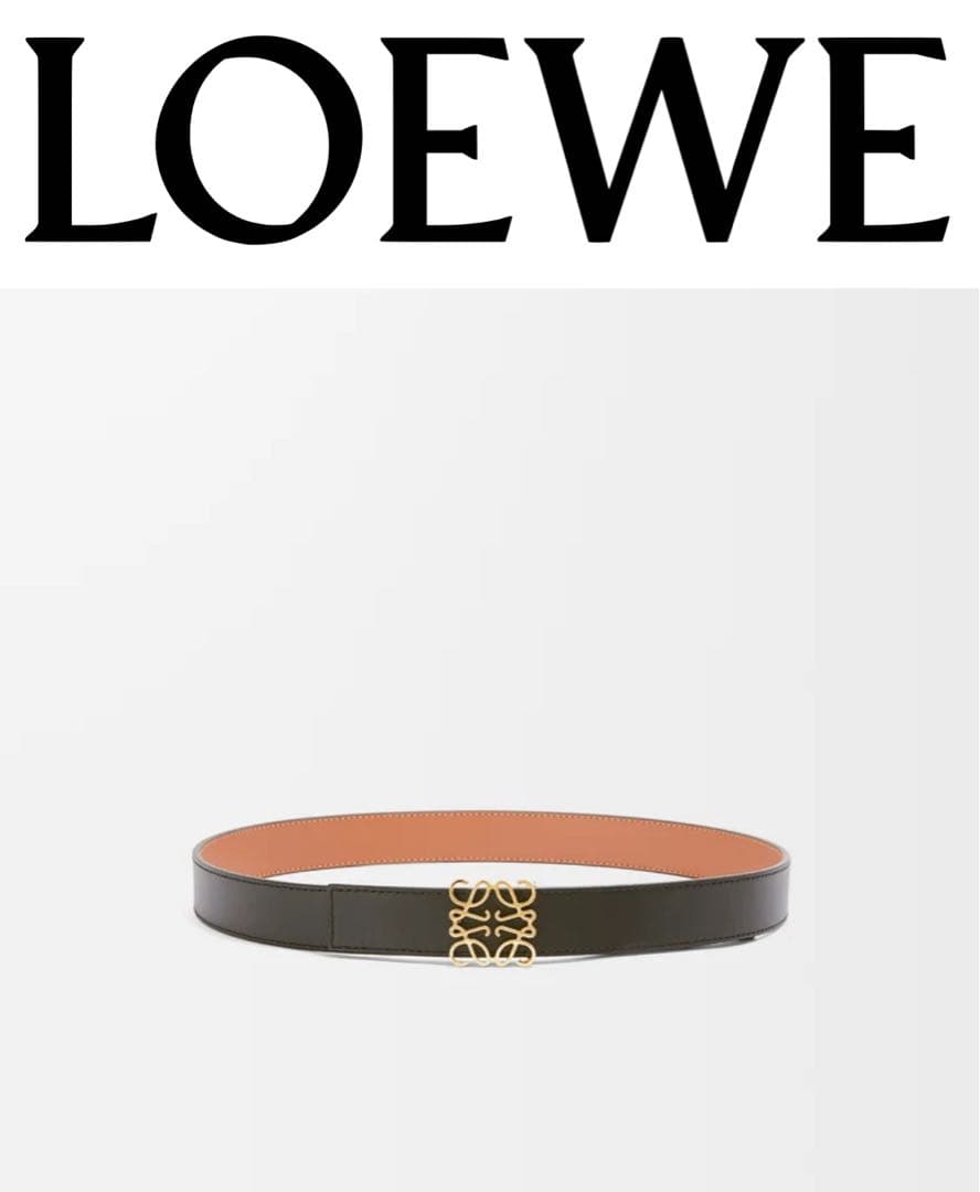 【極美品】LOEWE リバーシブルベルト　70