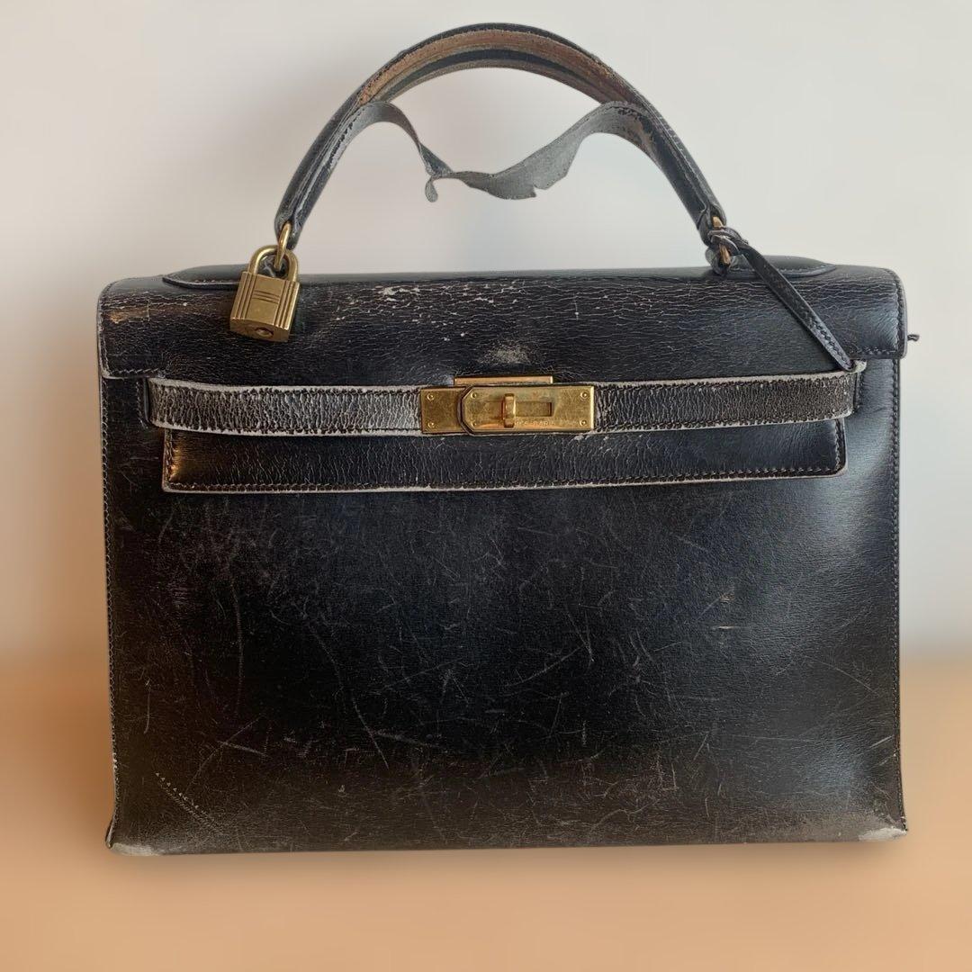 レ*ン様 エルメス　ケリー　ブラック　レザー