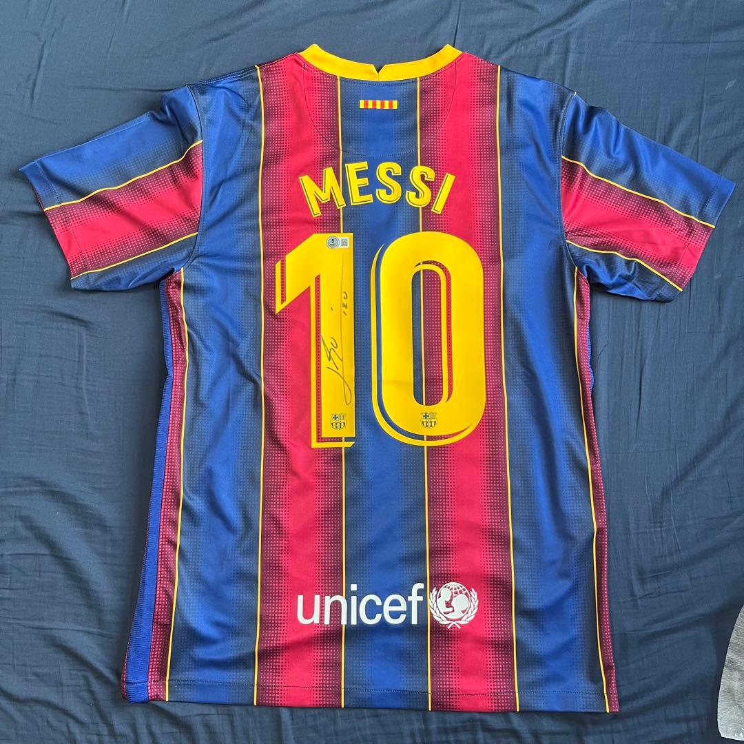 メッシ 直筆サイン入り FCバルセロナ ユニフォーム