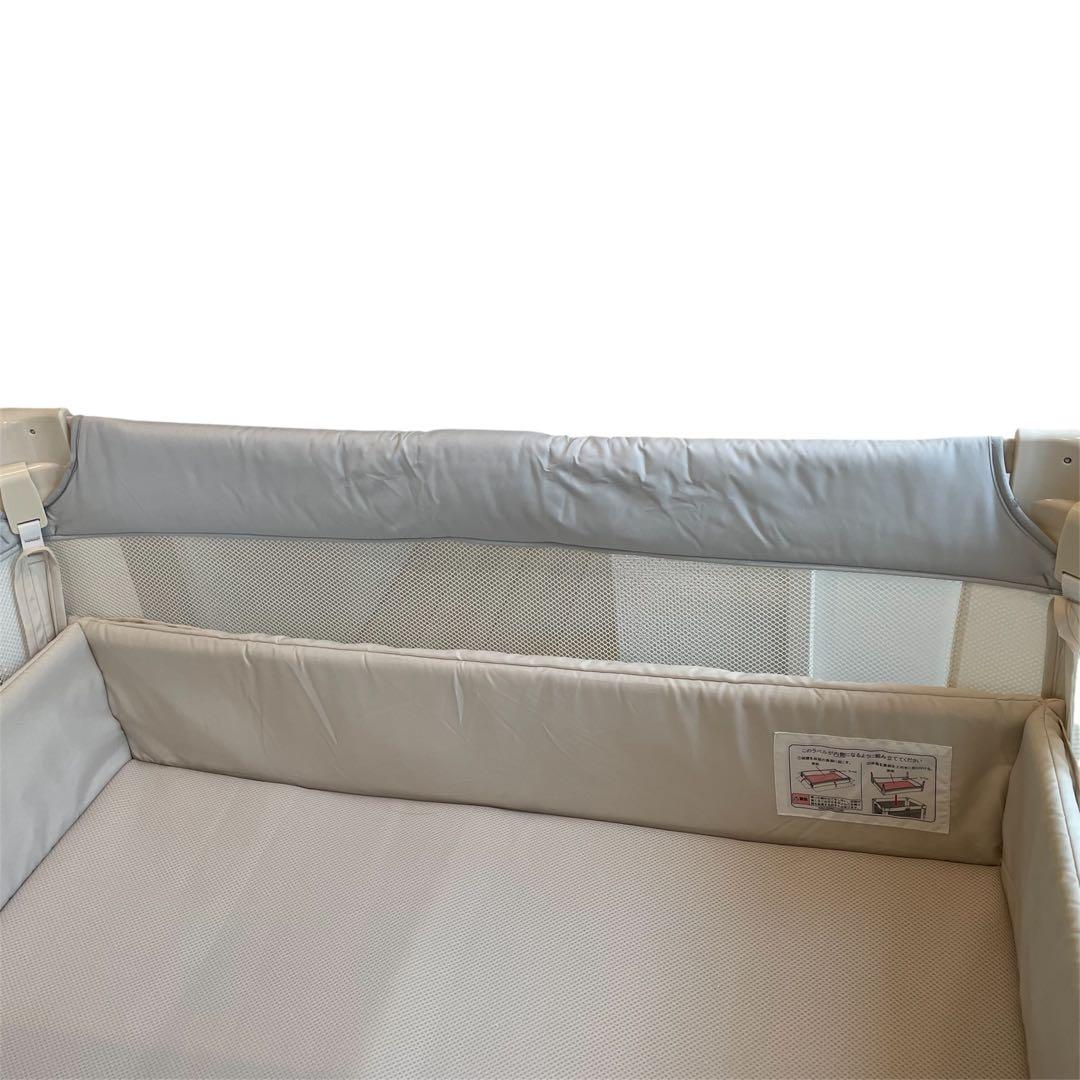 Aprica ココネルエアーAB ホワイトグレー ベビーベッド