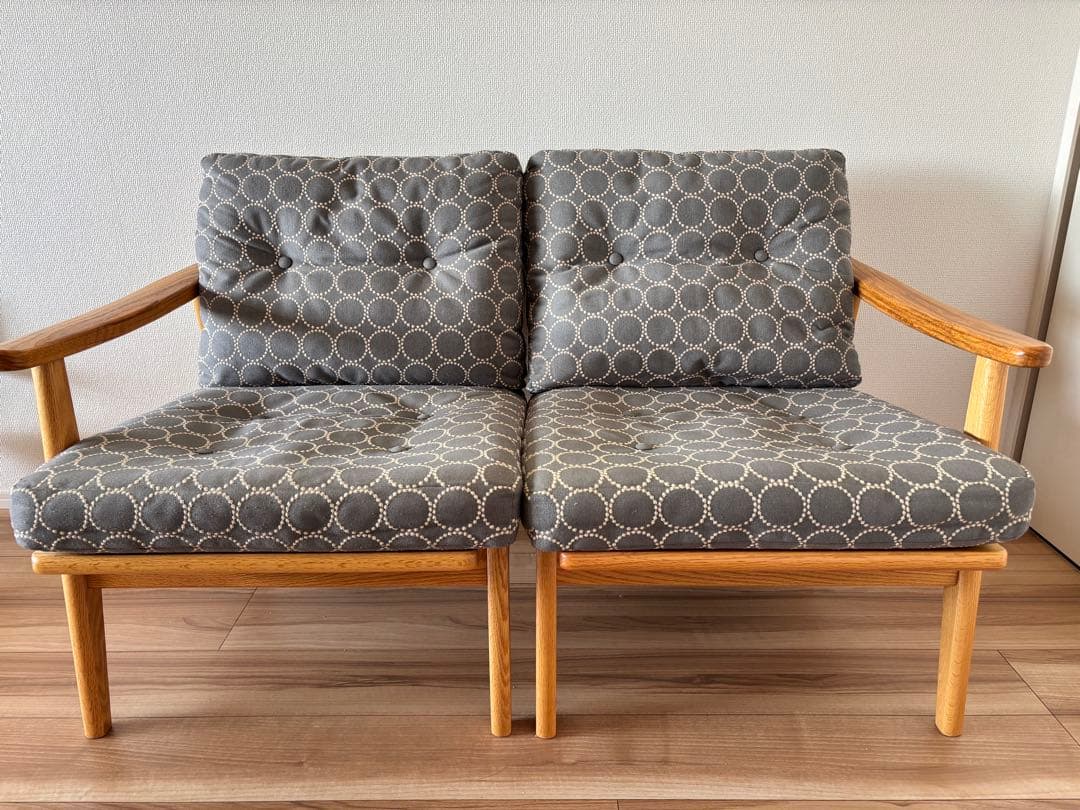 マルニ60 ミナ ペルホネン オーク フレームチェアキノママ①左側