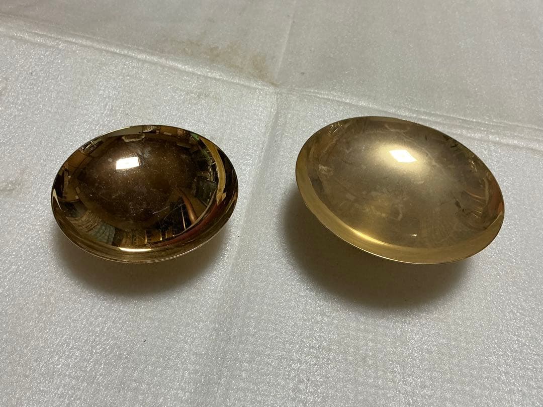 24k gpの金メッキ盃二つセット。【箱無し、現状品】。