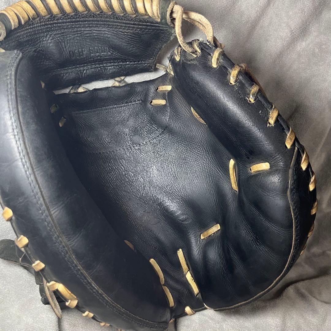 ミズノプロ　硬式用キャッチャーミット　Mマーク　旧タグラベル　キップレザー