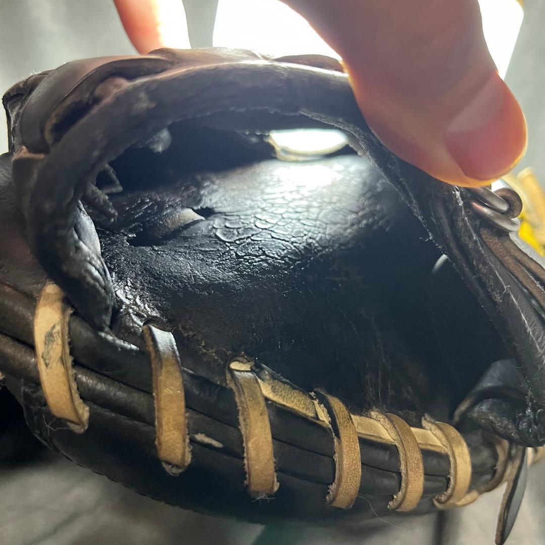 ミズノプロ　硬式用キャッチャーミット　Mマーク　旧タグラベル　キップレザー