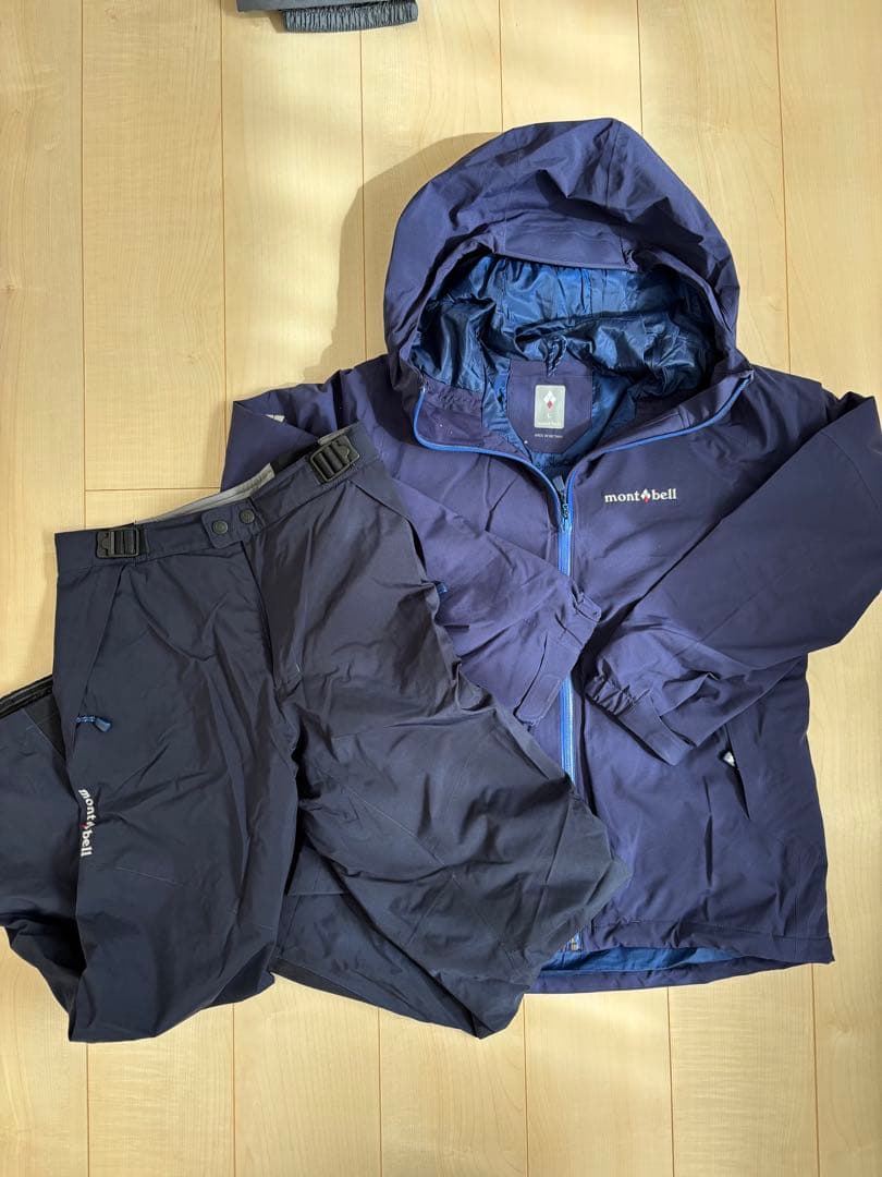 montbell スキーウェアセット ネイビー