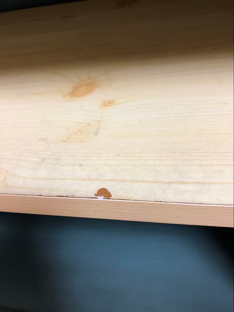 木製本棚 ブルー5段 波型デザイン